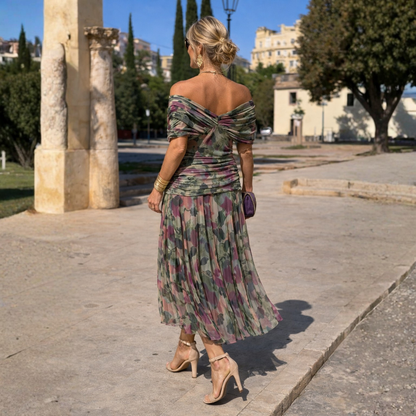 Mikaela | Vestido Maxi de Hombros Descubiertos