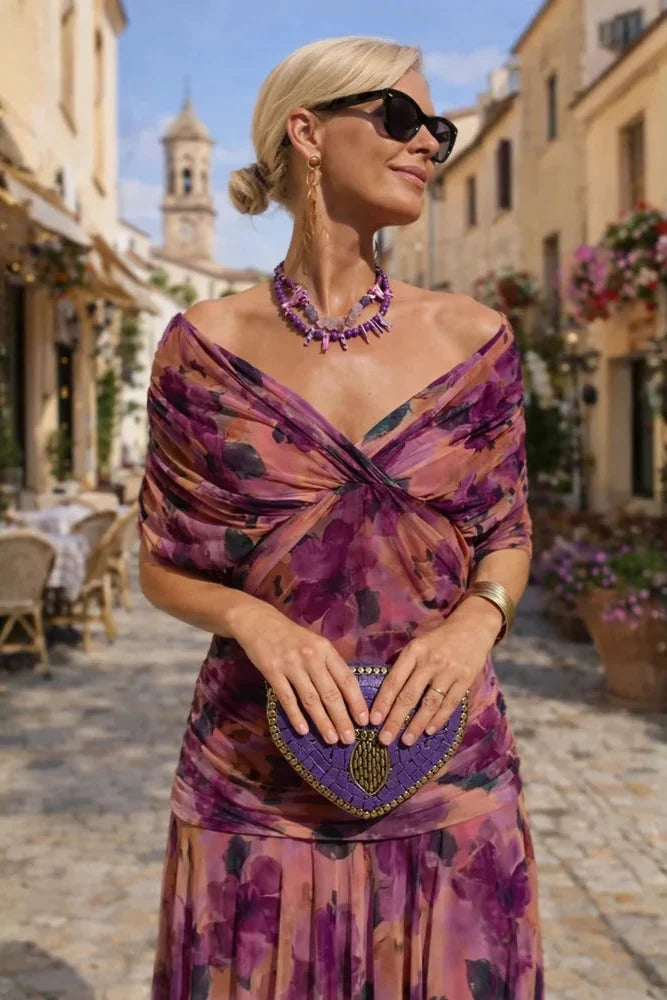 Vestido Plisado de Tejido Ligero
