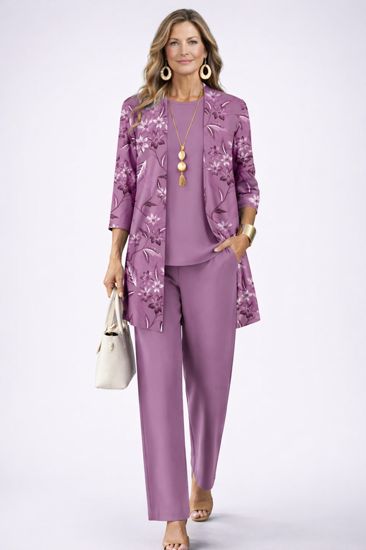 Conjunto de Tres Piezas · Morado