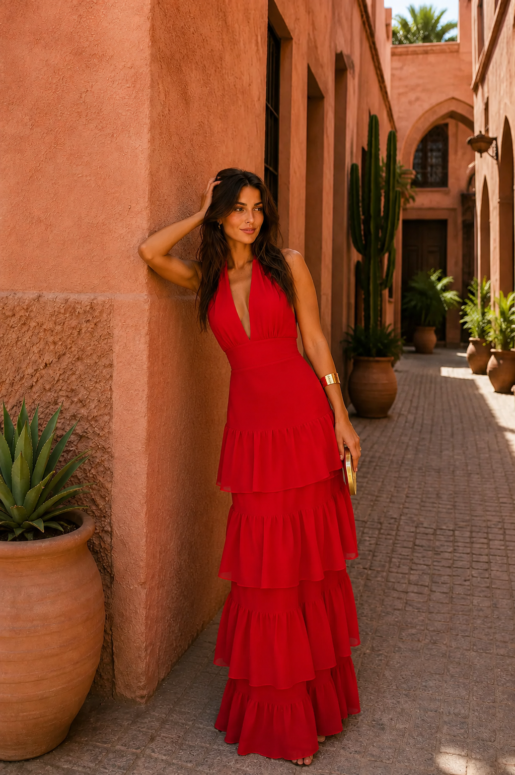 Manila | Vestido Largo Rojo