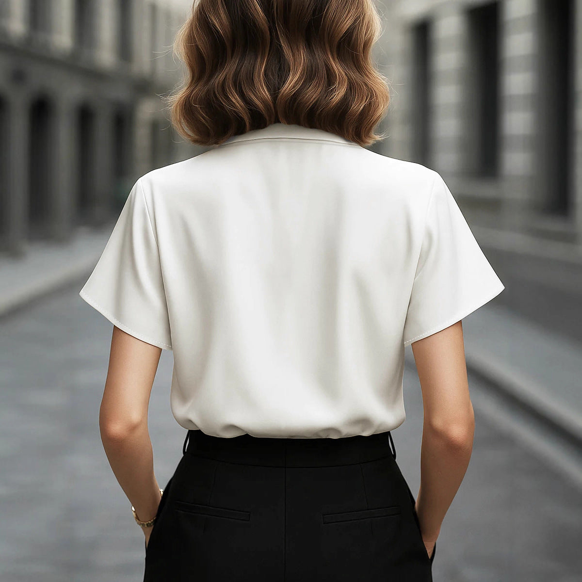 Blusa Satinada 'Sloane' Asymmetric™