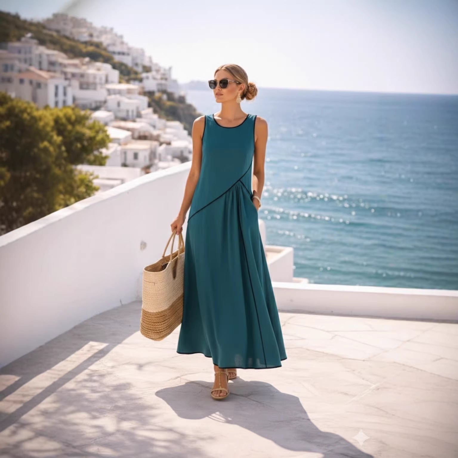 Vestido Maxi 'Cyclades' Contrast™
