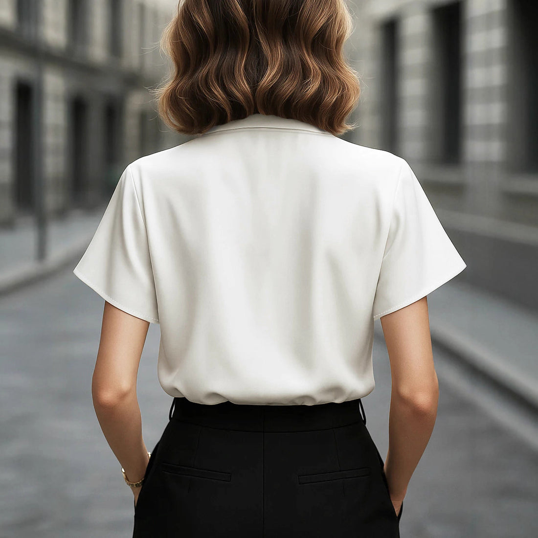 Blusa Satinada 'Sloane' Asymmetric™