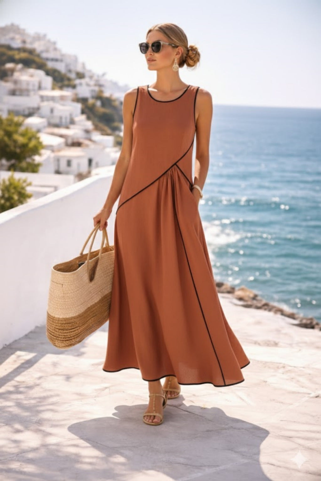 Vestido Maxi 'Cyclades' Contrast™