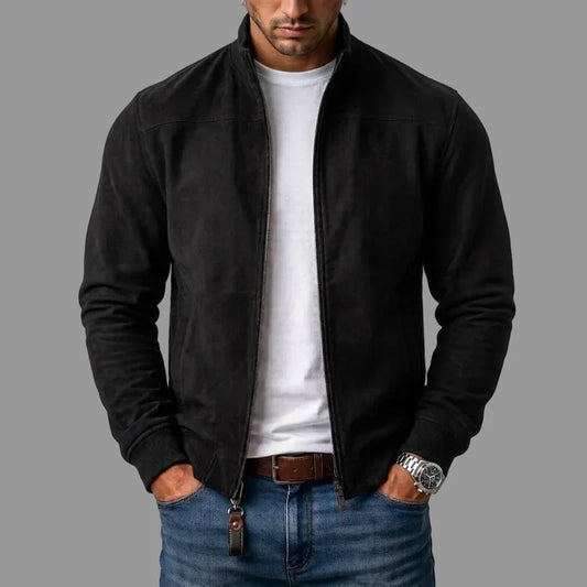 Chaqueta Bomber con Cuello Estructurado