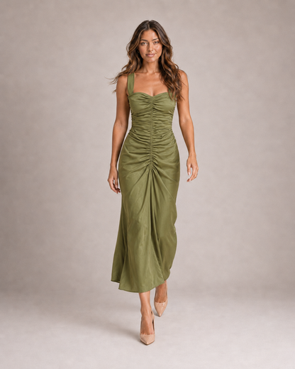 Vestido Midi Sculpt Fruncido
