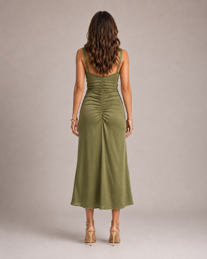 Vestido Midi Sculpt Fruncido
