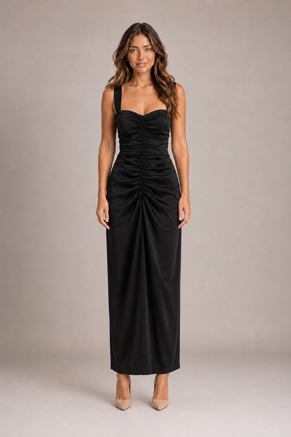 Vestido Midi Sculpt Fruncido