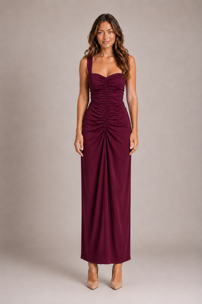 Vestido Midi Sculpt Fruncido