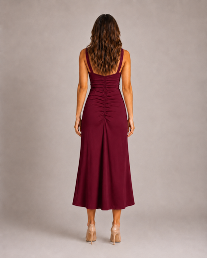 Vestido Midi Sculpt Fruncido
