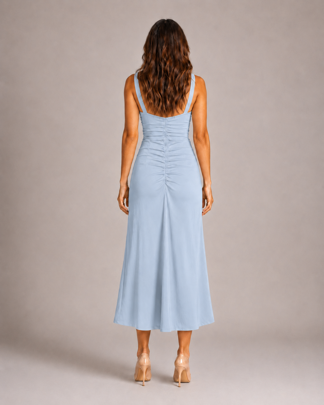 Vestido Midi Sculpt Fruncido
