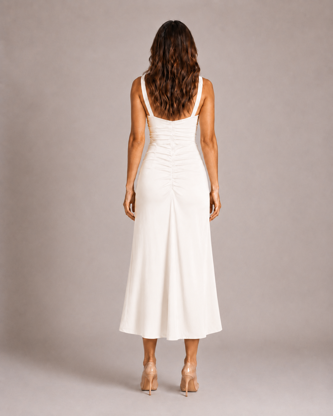 Vestido Midi Sculpt Fruncido