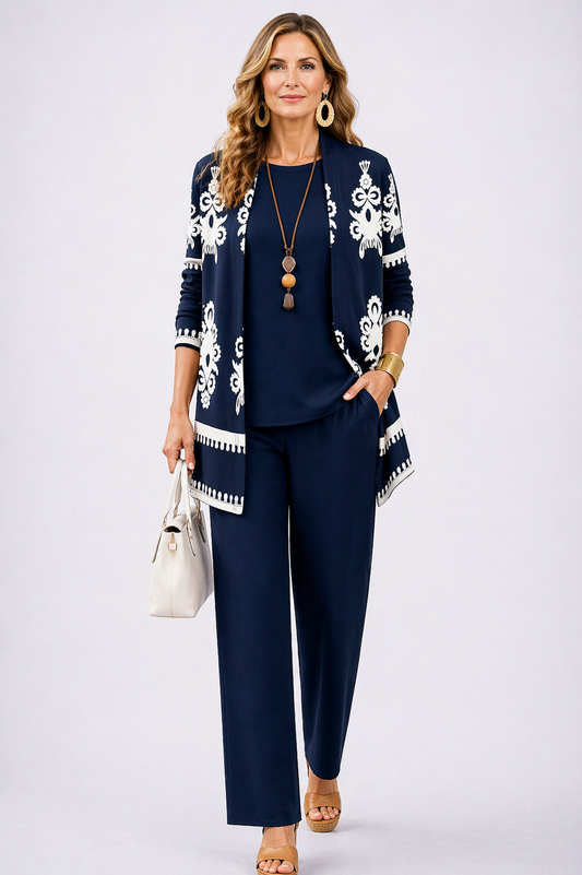 Conjunto de Tres Piezas · Azul Noche