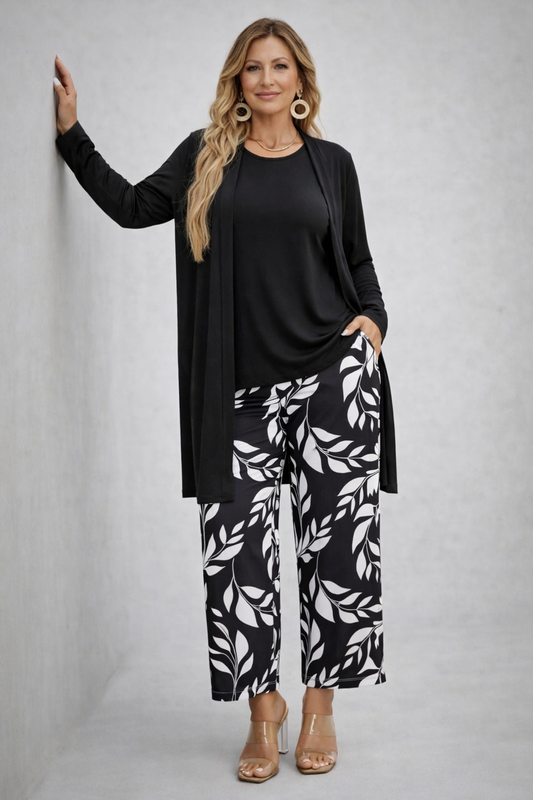 Conjunto de Tres Piezas · Blanco y Negro