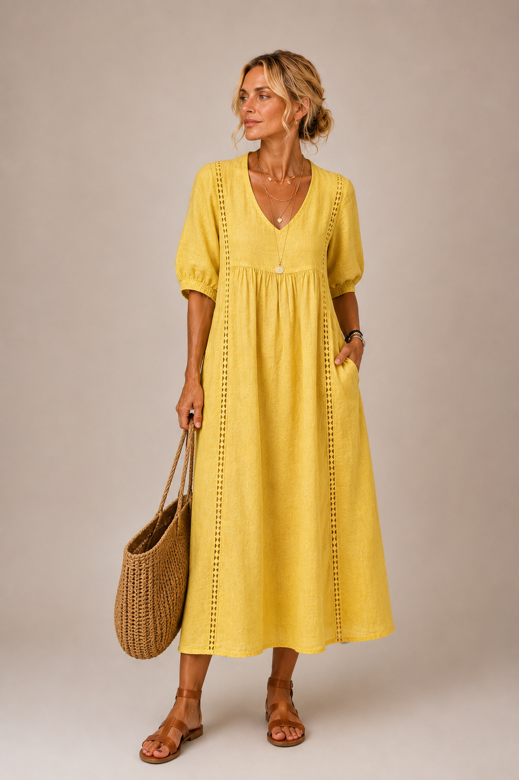 Sefi | Vestido Midi de Lino