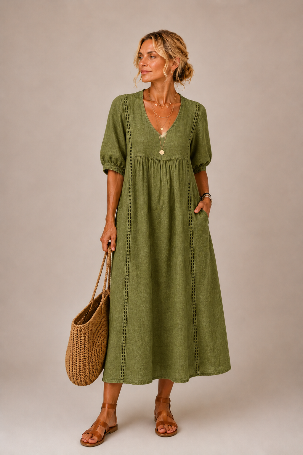 Sefi | Vestido Midi de Lino