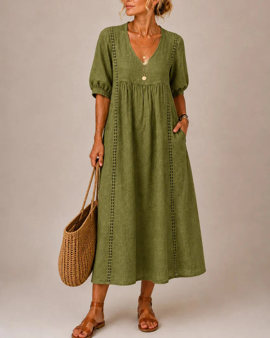 Sefi | Vestido midi de verano Verde