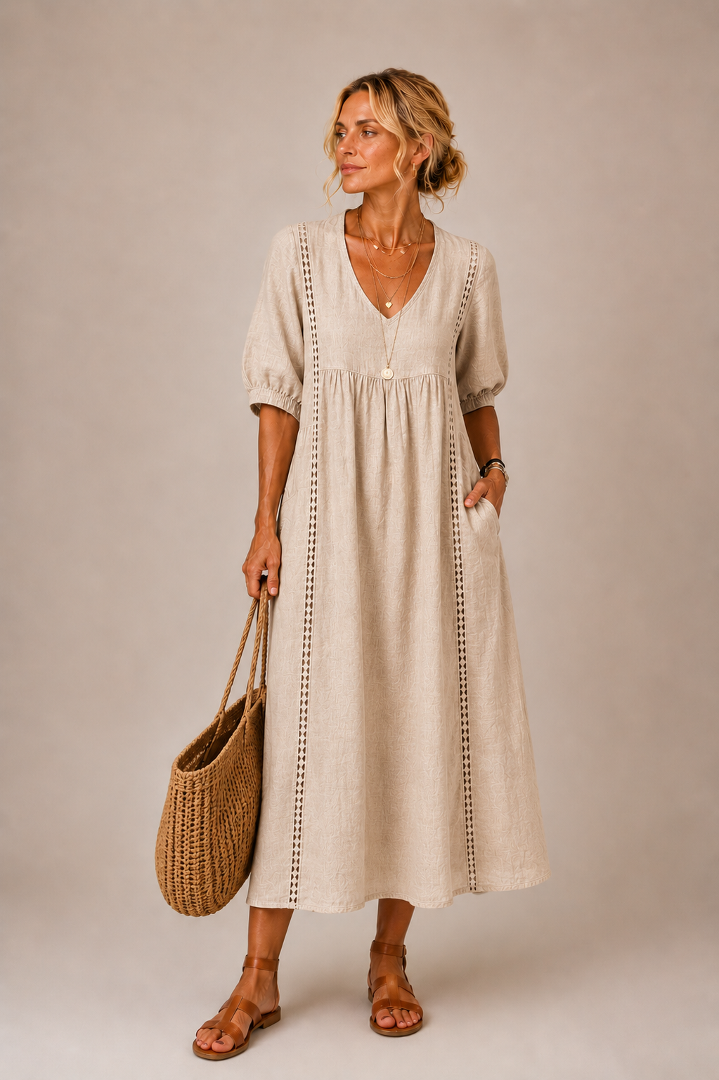 Sefi | Vestido Midi de Lino