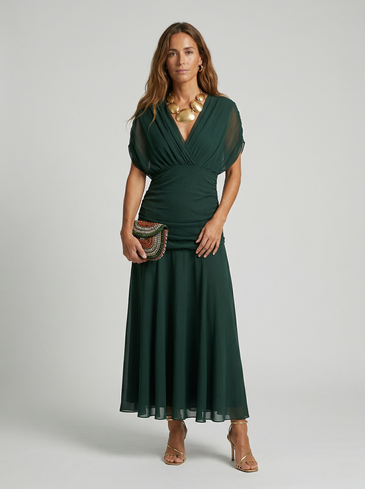 Noa | Vestido Maxi Floral Drapeado