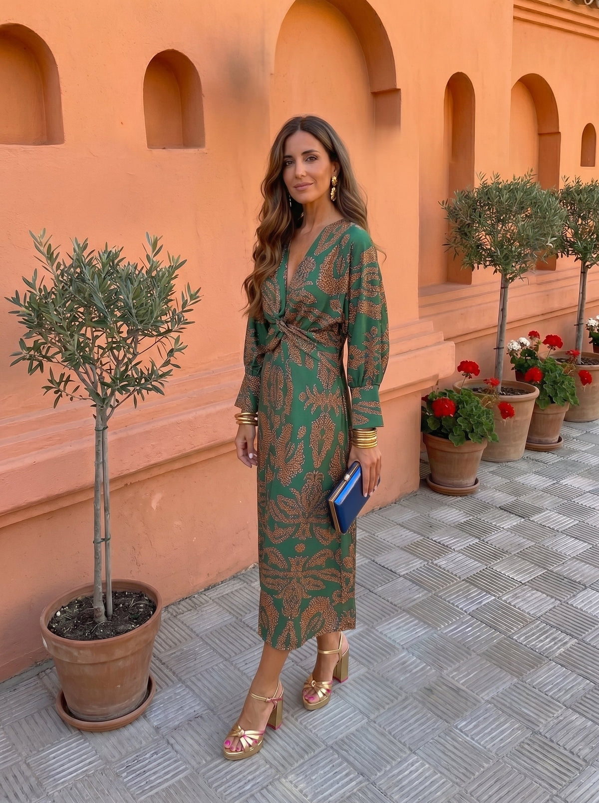 Silvia | Vestido Midi Estampado