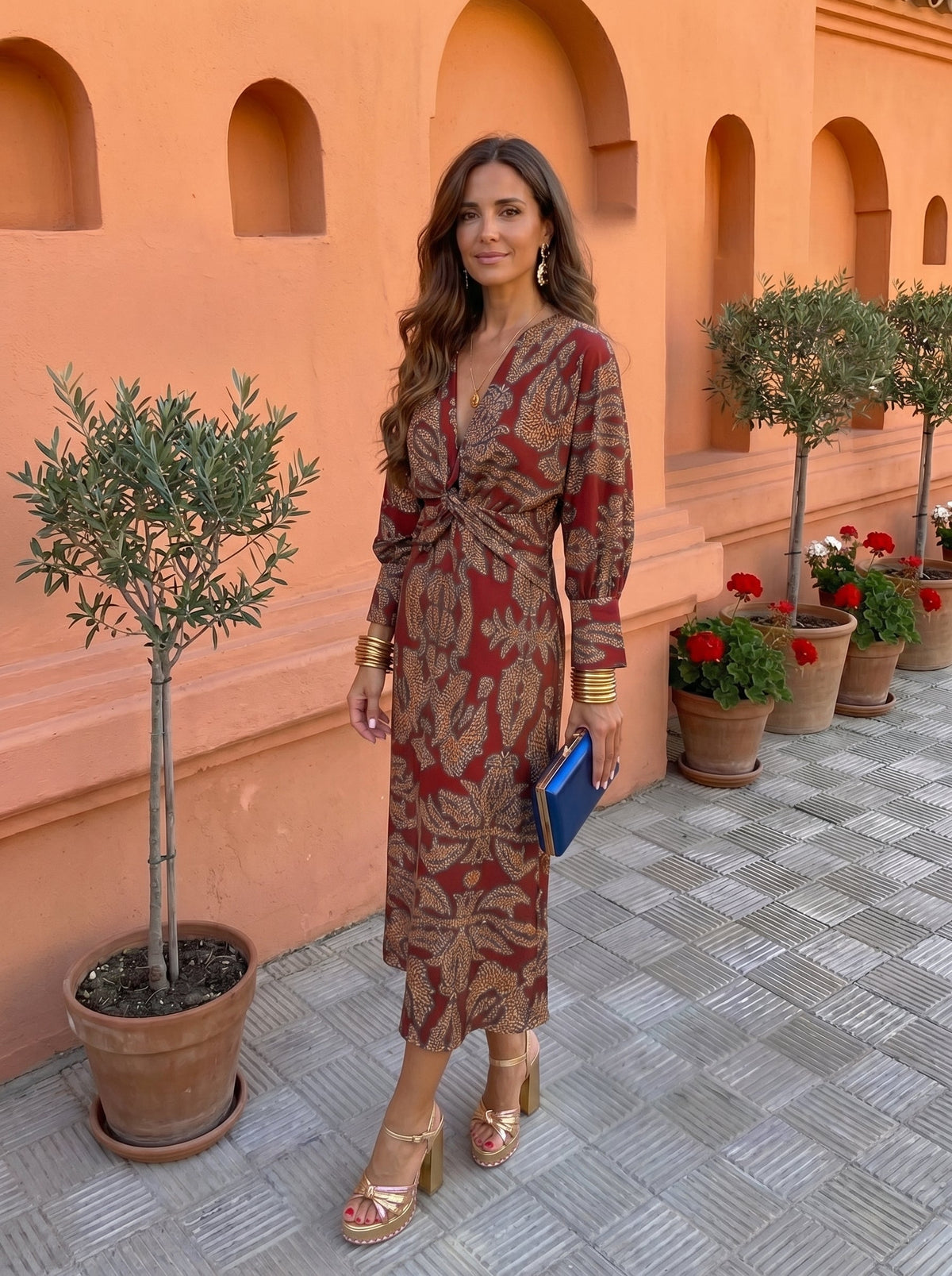 Silvia | Vestido Midi Estampado