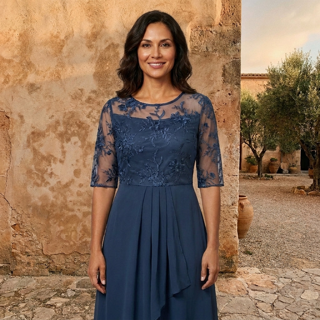 LOLA CASTELL | VESTIDO DE GASA ELEGANTE