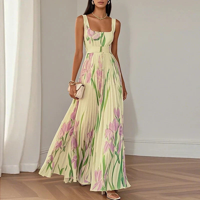 Oriah | Vestido Maxi Línea A Floral