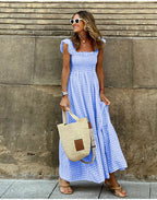 Lyra | Vestido Maxi Vichy
