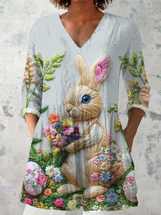 Marguerite | Long Blouse with V-Neck