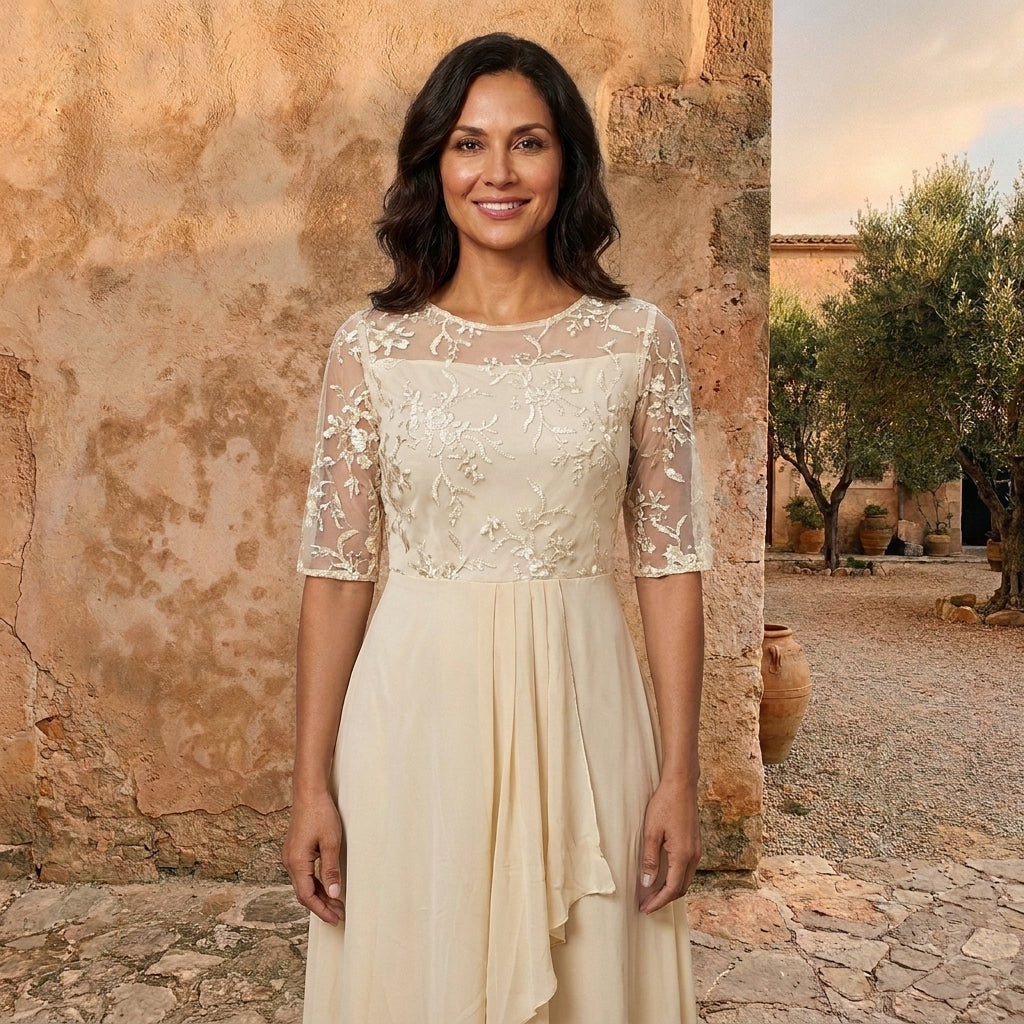LOLA CASTELL | VESTIDO DE GASA ELEGANTE