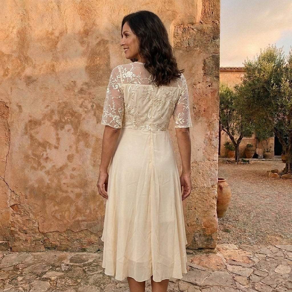 LOLA CASTELL | VESTIDO DE GASA ELEGANTE