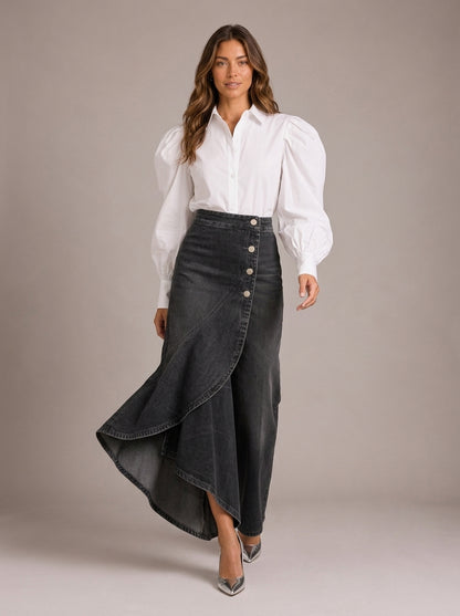 Pantalón Palazzo Liquid Denim