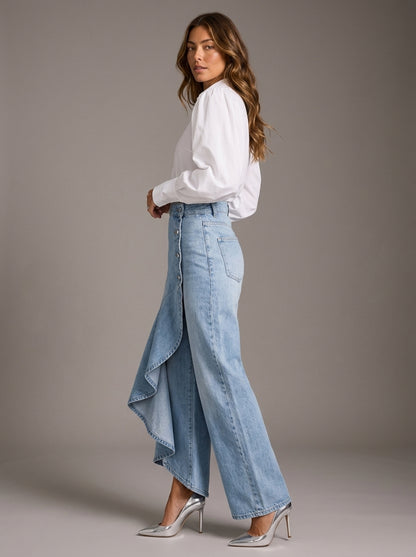 Pantalón Palazzo Liquid Denim