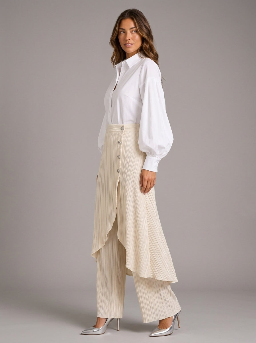 Pantalón Palazzo Liquid Denim