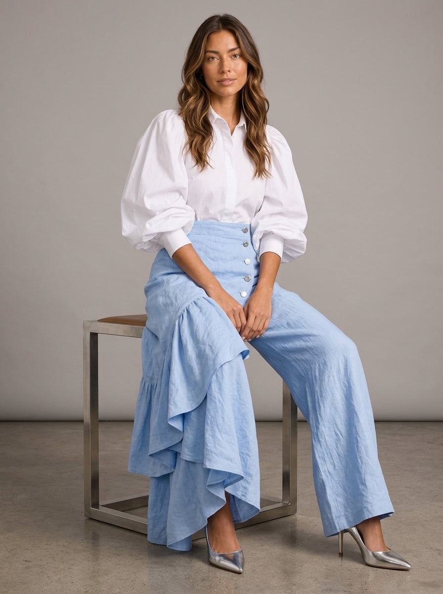 Pantalón Palazzo Liquid Denim