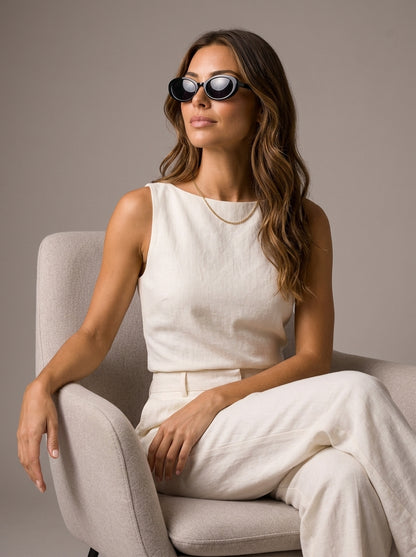 Gafas Oval Noir