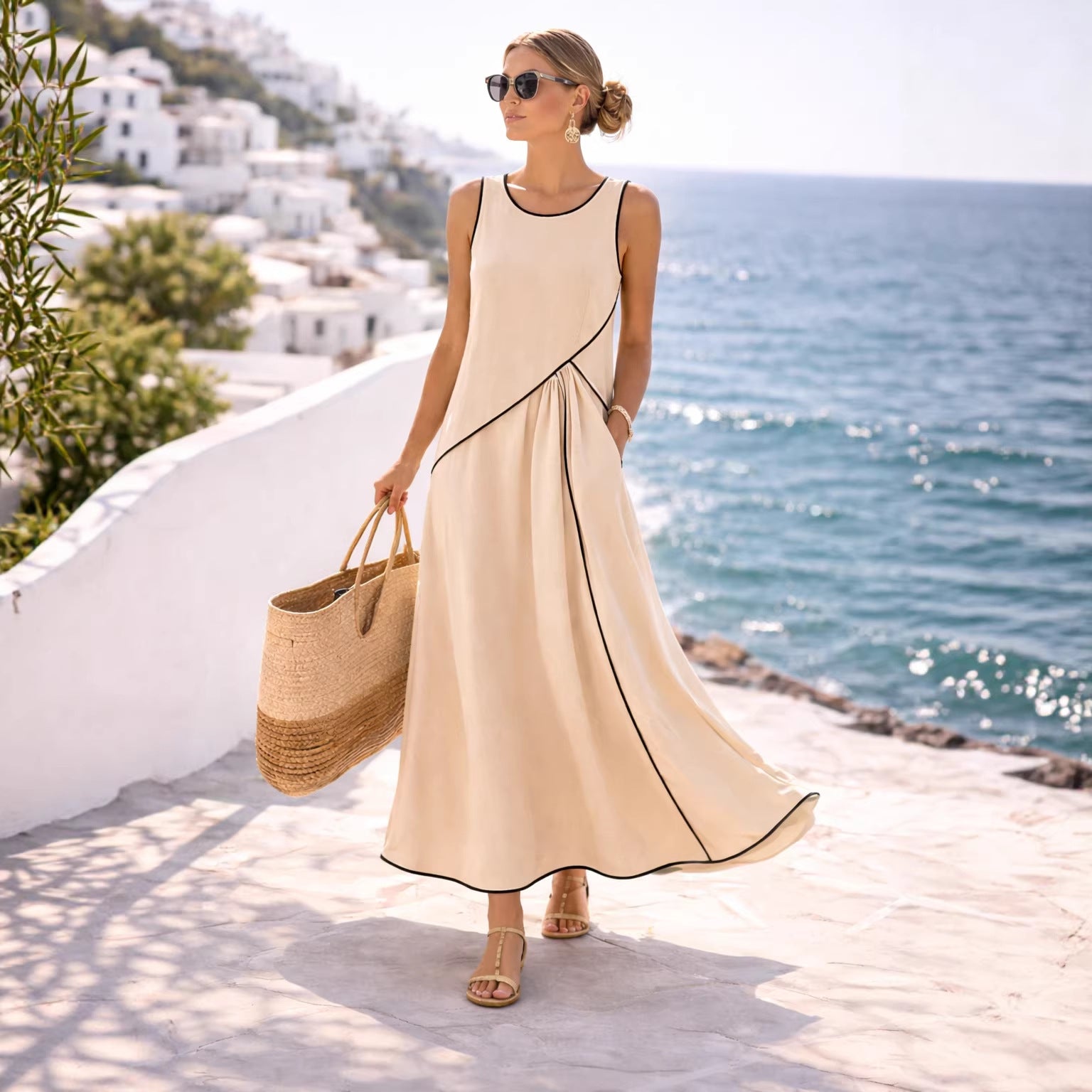 Vestido Maxi 'Cyclades' Contrast™
