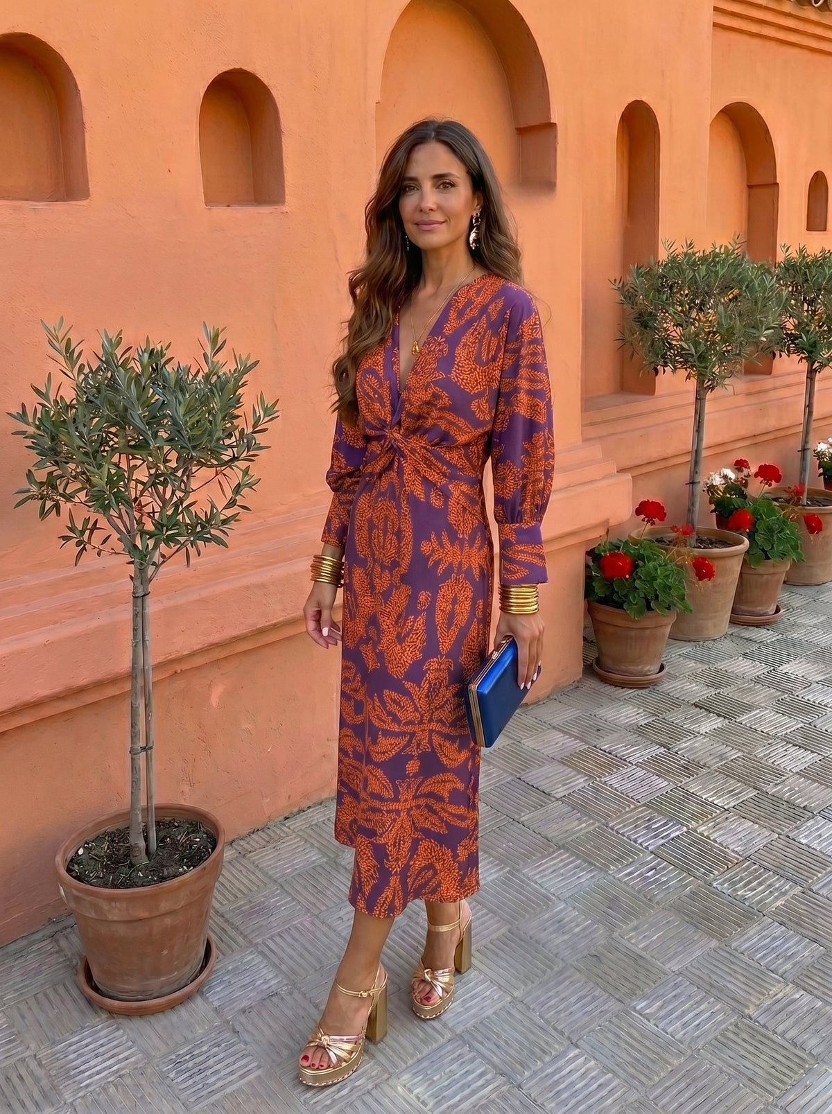 Silvia | Vestido Midi Estampado