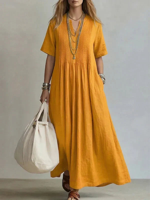 Elegante vestido plisado