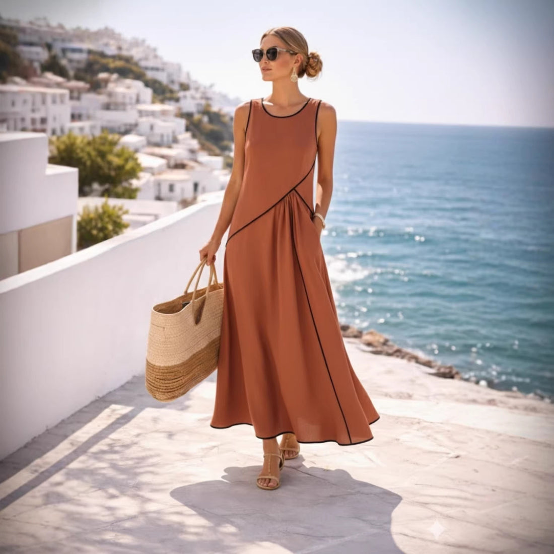 Vestido Maxi 'Cyclades' Contrast™