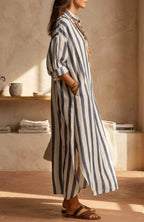 Mykonos | Vestido Camisero de Rayas