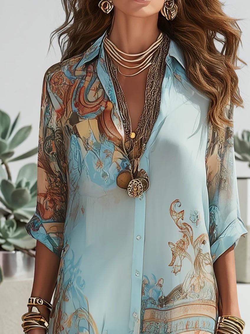 Vestido estampado bohemio