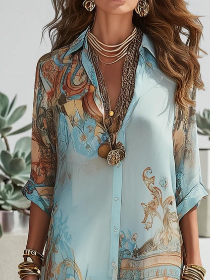 Vestido estampado bohemio
