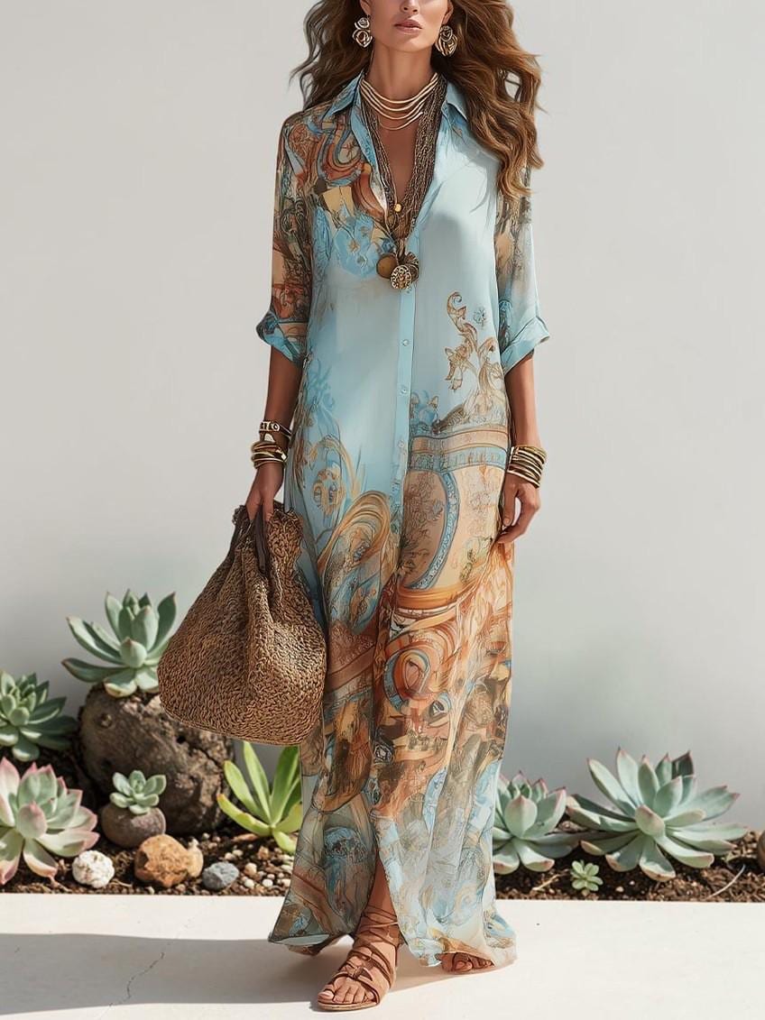 Vestido estampado bohemio