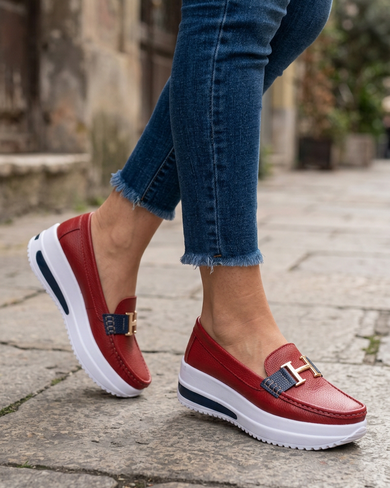 Mocasines Plataforma con Herraje