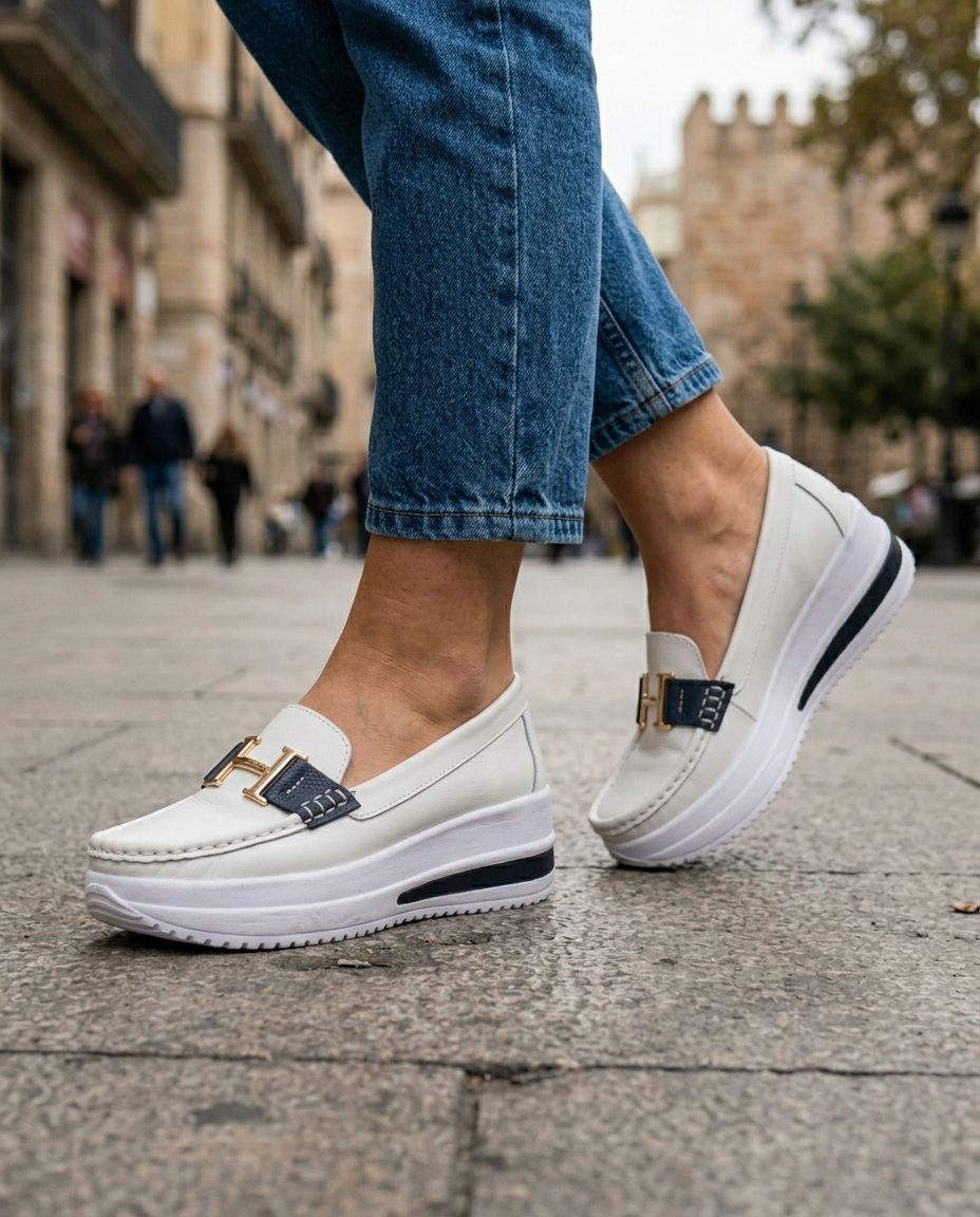 Mocasines Plataforma con Herraje