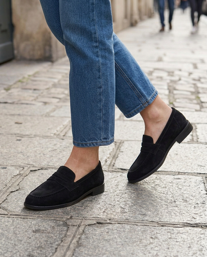Mocasines Penny en Acabado Ante