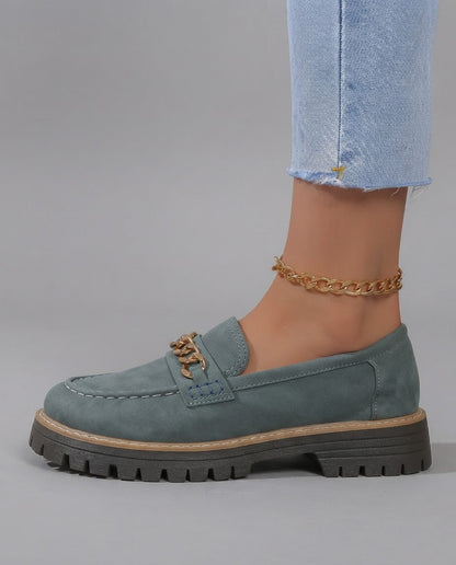 Mocasines Plataforma con Tacón Ancho