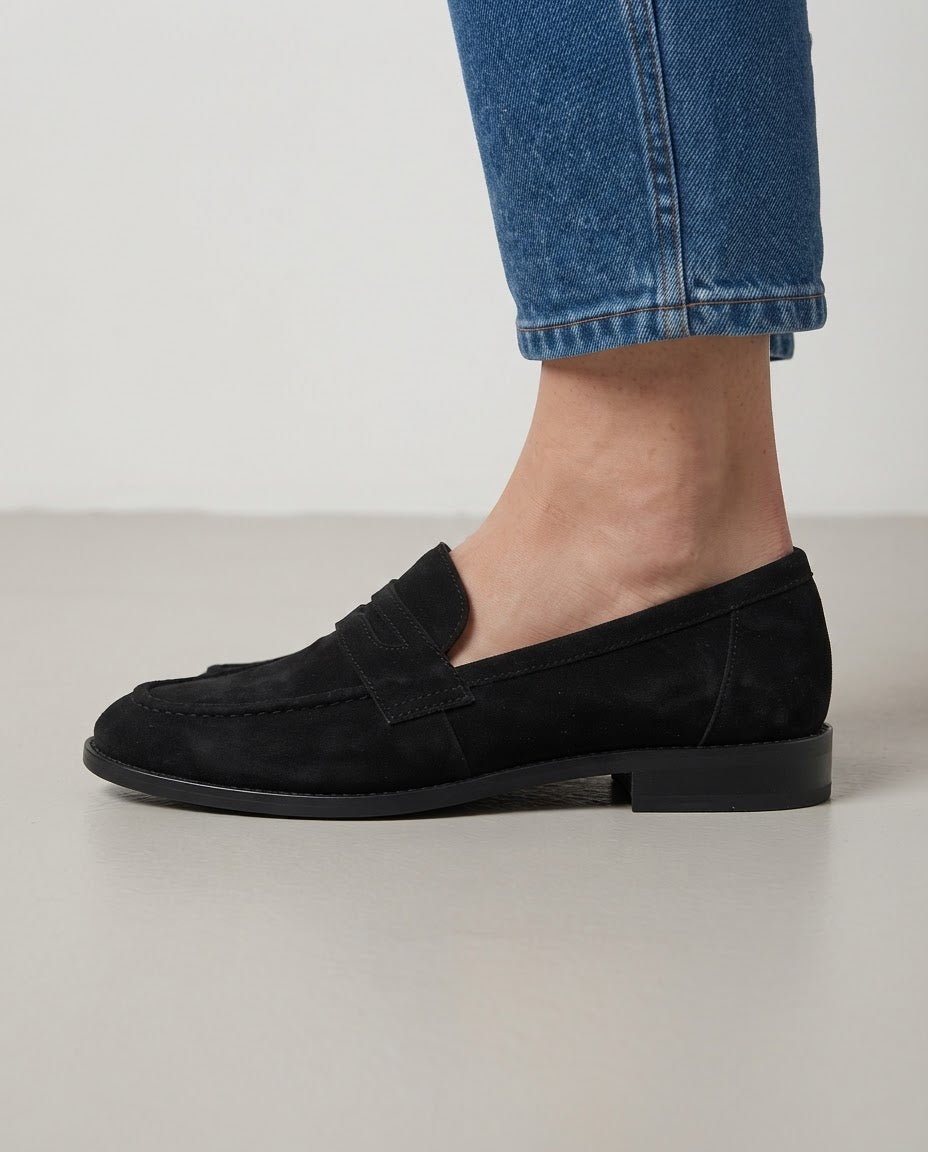 Mocasines Penny en Acabado Ante