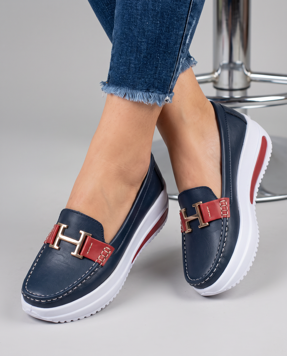 Mocasines Plataforma con Herraje